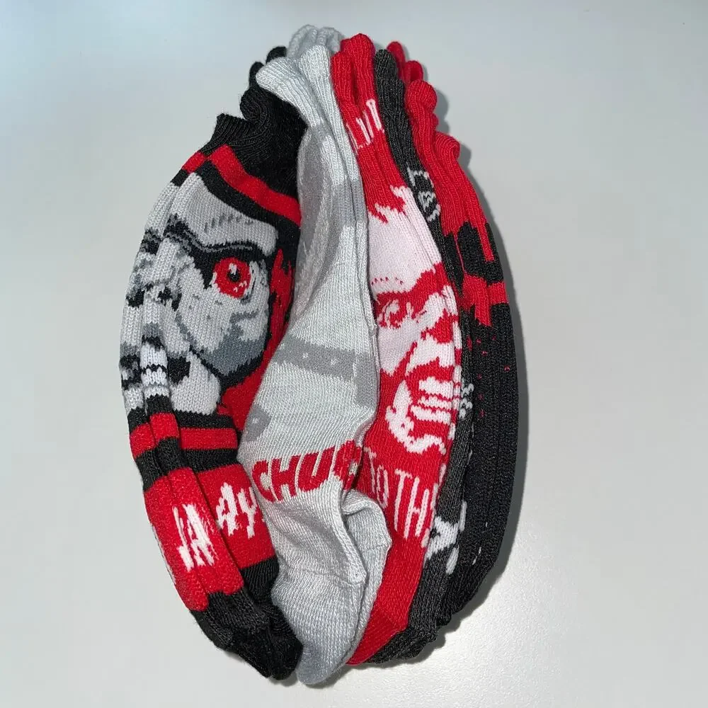Horror Movie Chucky Child Play 5 pair no show socks Size 4-10 NWT